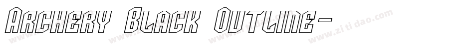 Archery Black Outline字体转换